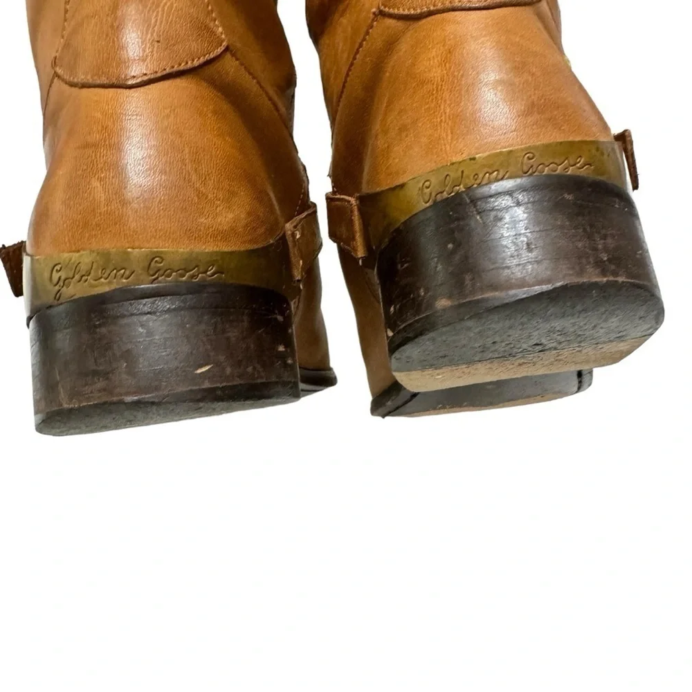 Golden Goose Brown‎ Leather Charyle Knee-High Boots Sz 40/ 9 US